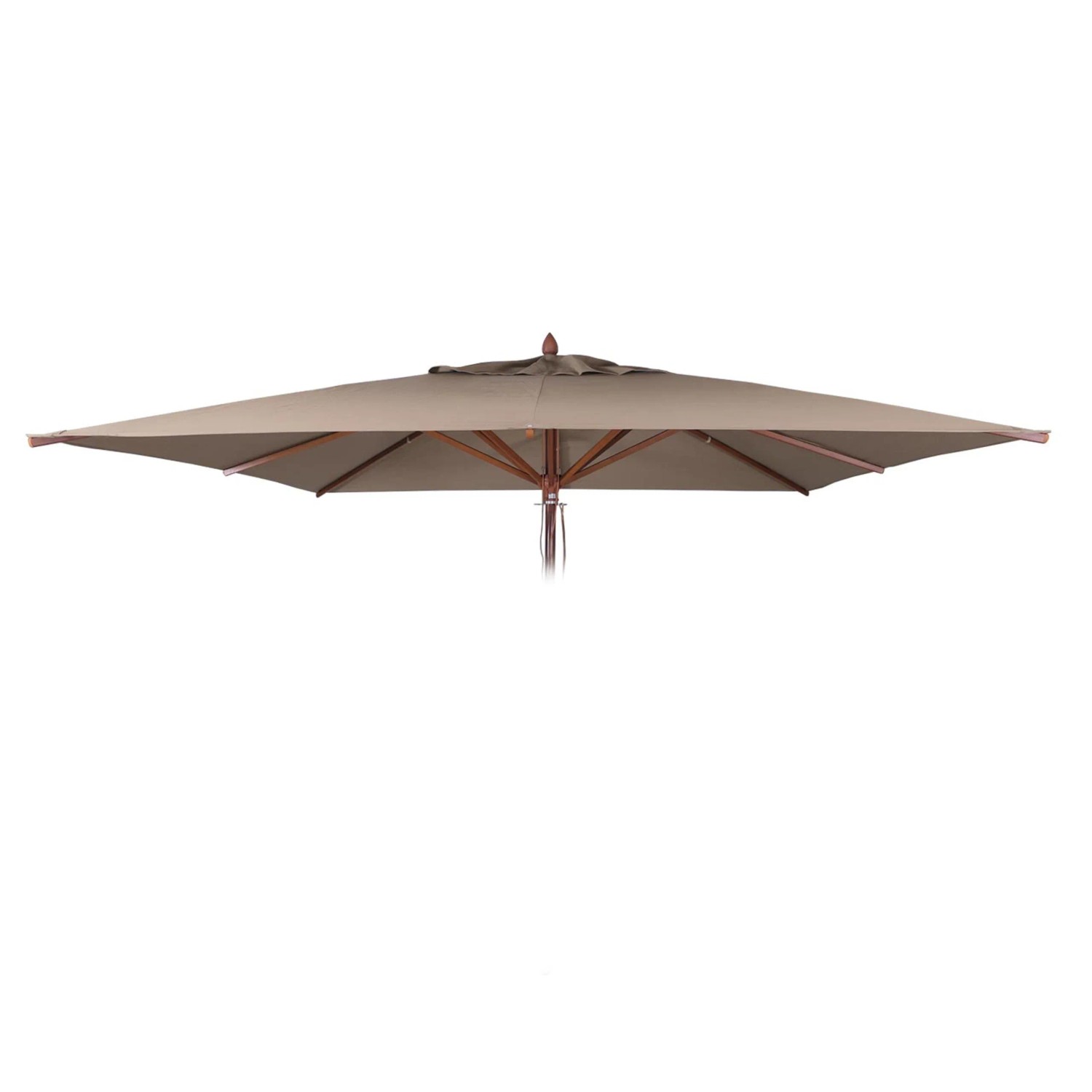 MCW Ersatz-Bezug Für Gastronomie Holz-Sonnenschirm C57b Eckig 4x4m Polyester Taupe