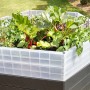 Gefülltes Garantia Hochbeet Ergo Turbo XL 75 Stone aus Kunststoff mit Wachstumsmodul.