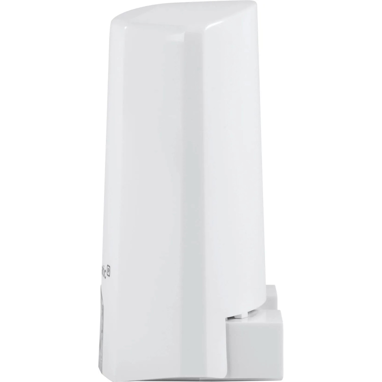 Weißer, kompakter Homematic IP Lichtsensor für den Außenbereich zur Hausautomation.