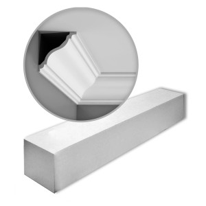 ORAC DECOR C333 LUXXUS Zierleisten Set, 13 Stuckleisten (26 m), weiße Eckleiste für Decke und Wand.