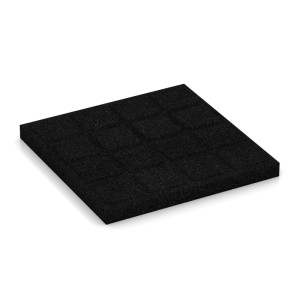 WARCO Fallschutzplatte 50x50 cm, Anthrazit, für Spielplatz & Garten.