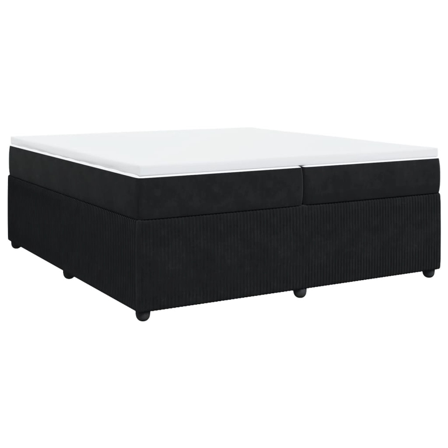 vidaXL Boxspringbett mit Matratze Schwarz 200x200 cm Samt2104034 günstig online kaufen