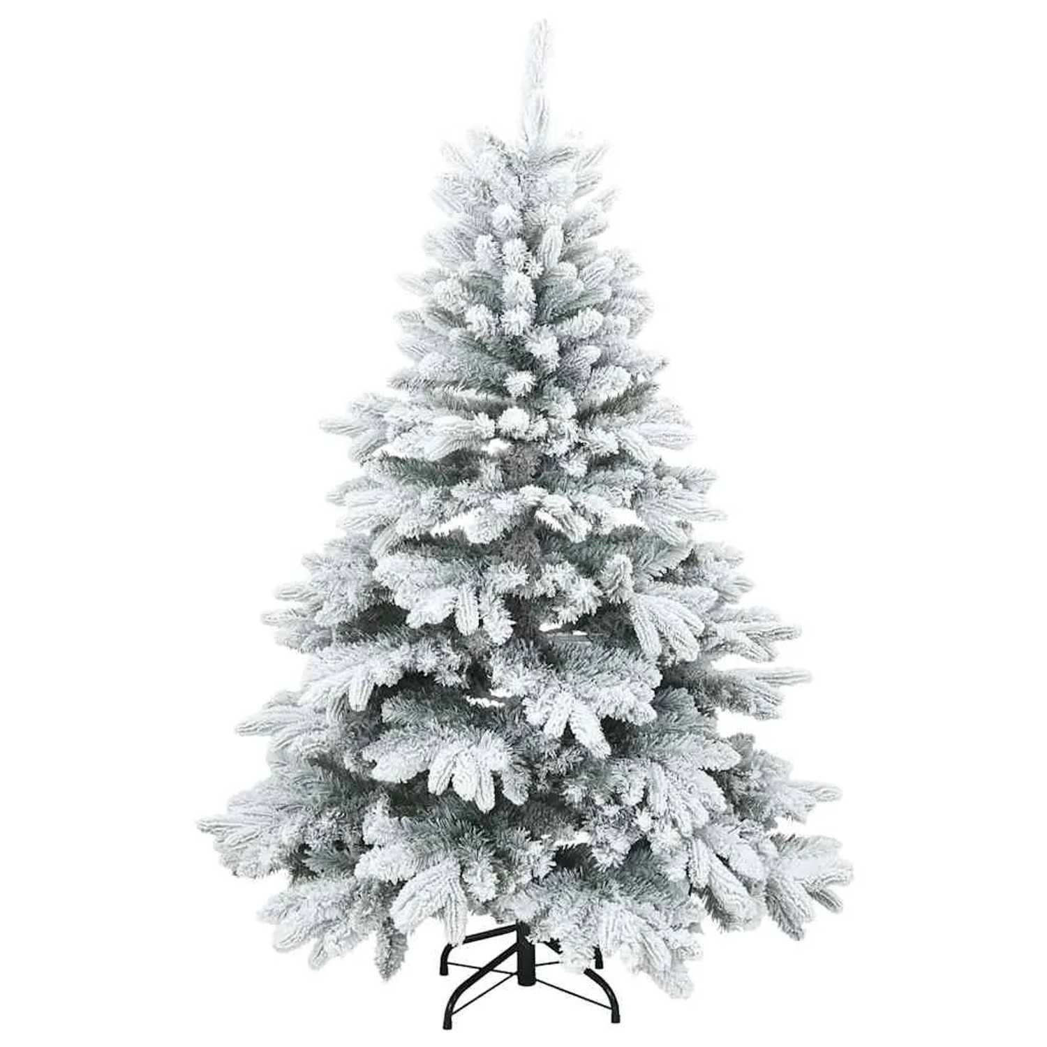 vidaXL Künstlicher Scharnier-Weihnachtsbaum Shneebedeckt Weiß 120 cm 42019316