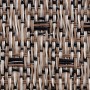 Detailansicht: Wetterfester Outdoor Teppich Pavia in Beige, Schwarz und Weiß. Robustes Webmuster.