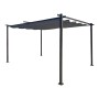 Jet-Line Gartenpavillon Kairo Light, 3x3 m, Anthrazit mit Schiebedach.