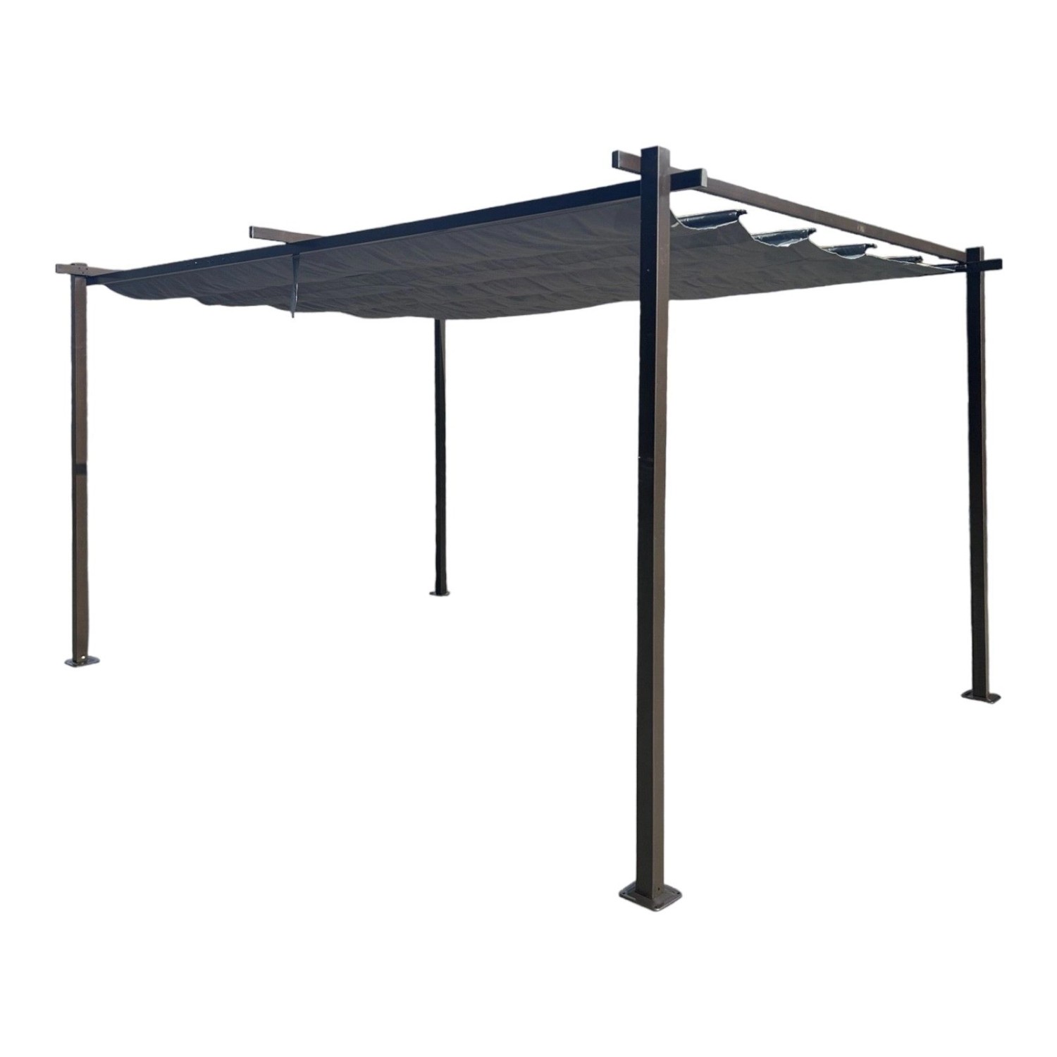 Jet-Line Gartenpavillon Kairo Light aus Alu mit Schiebedach 3 x 3 Meter in günstig online kaufen