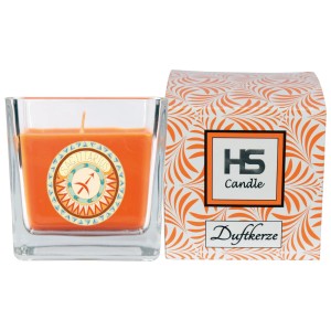 HS Candle Duftkerze Sternzeichen Schütze im Glas mit Verpackung.