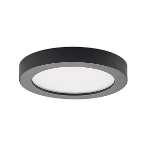 PRIOS LED Deckenleuchte Edwina 9917075 Modern in Schwarz aus Aluminium 1-flammig Badezimmerleuchte