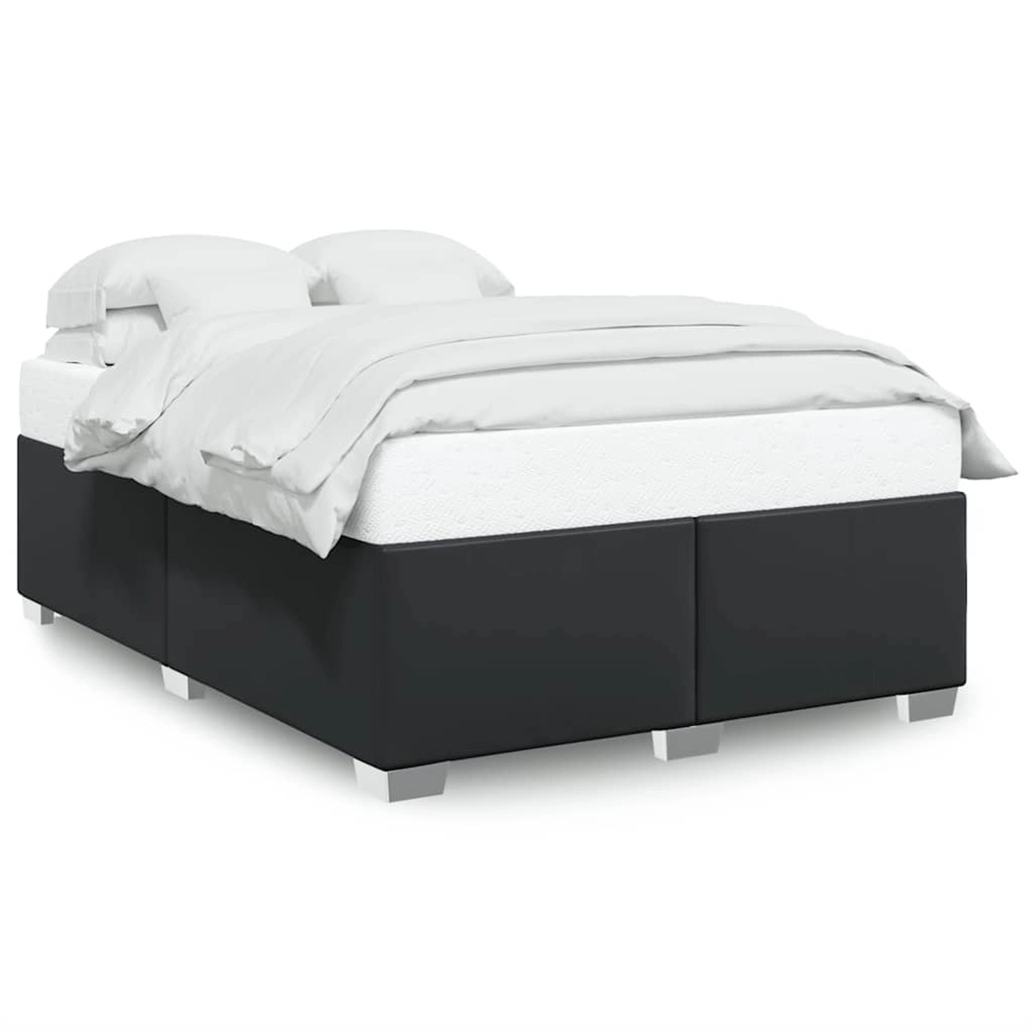 vidaXL Bettgestell ohne Matratze Schwarz Vollkunstleder 3284579 günstig online kaufen