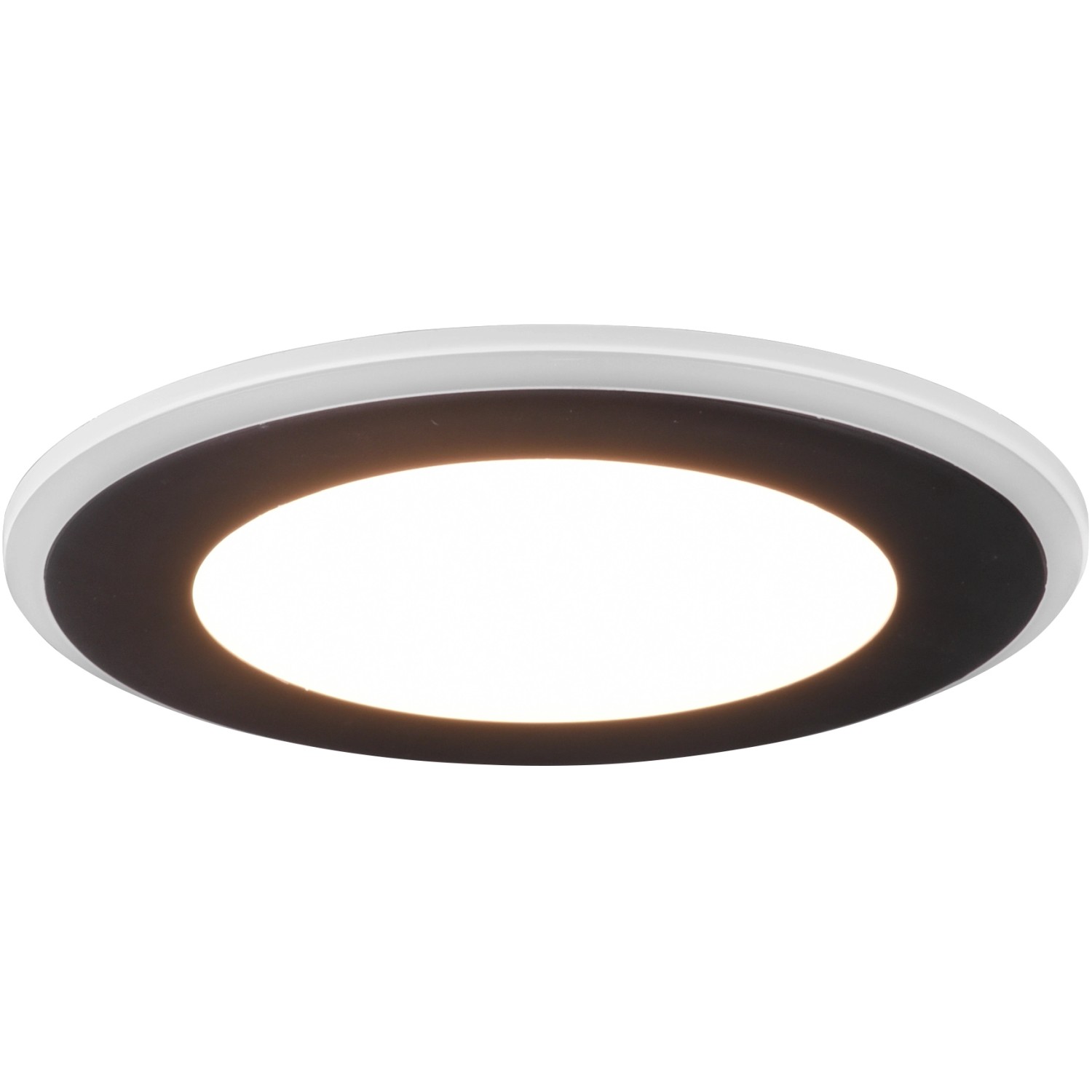 Schwarzer, matter Trio LED Einbauspot Aura, 10W, 1040 lm. Einbaustrahler für Innenräume.