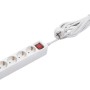 Weiße 6-fach Steckdosenleiste mit Schalter und 5 m Kabel für den Innenbereich.