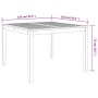 Quadratischer Garten-Esstisch aus Akazienholz, 110x110x75 cm, ideal für Garten und Terrasse.