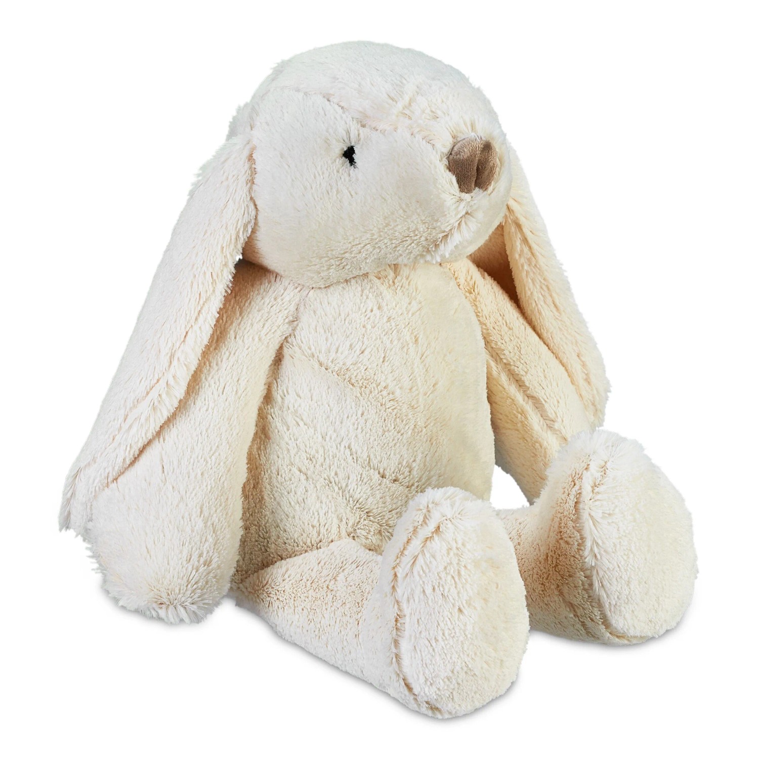 Relaxdays Türstopper Hase Polyester Creme Schwer 22 cm x 21 cm x 24 cm 1 kg