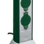 GreenCraft 2-fach Steckdose für den Außenbereich, Grün/Weiß, mit Zuleitung und Erdspieß.