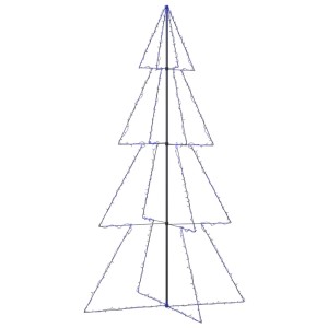Kegelförmiger, blauer LED-Weihnachtsbaum (250cm) für Innen & Außen.