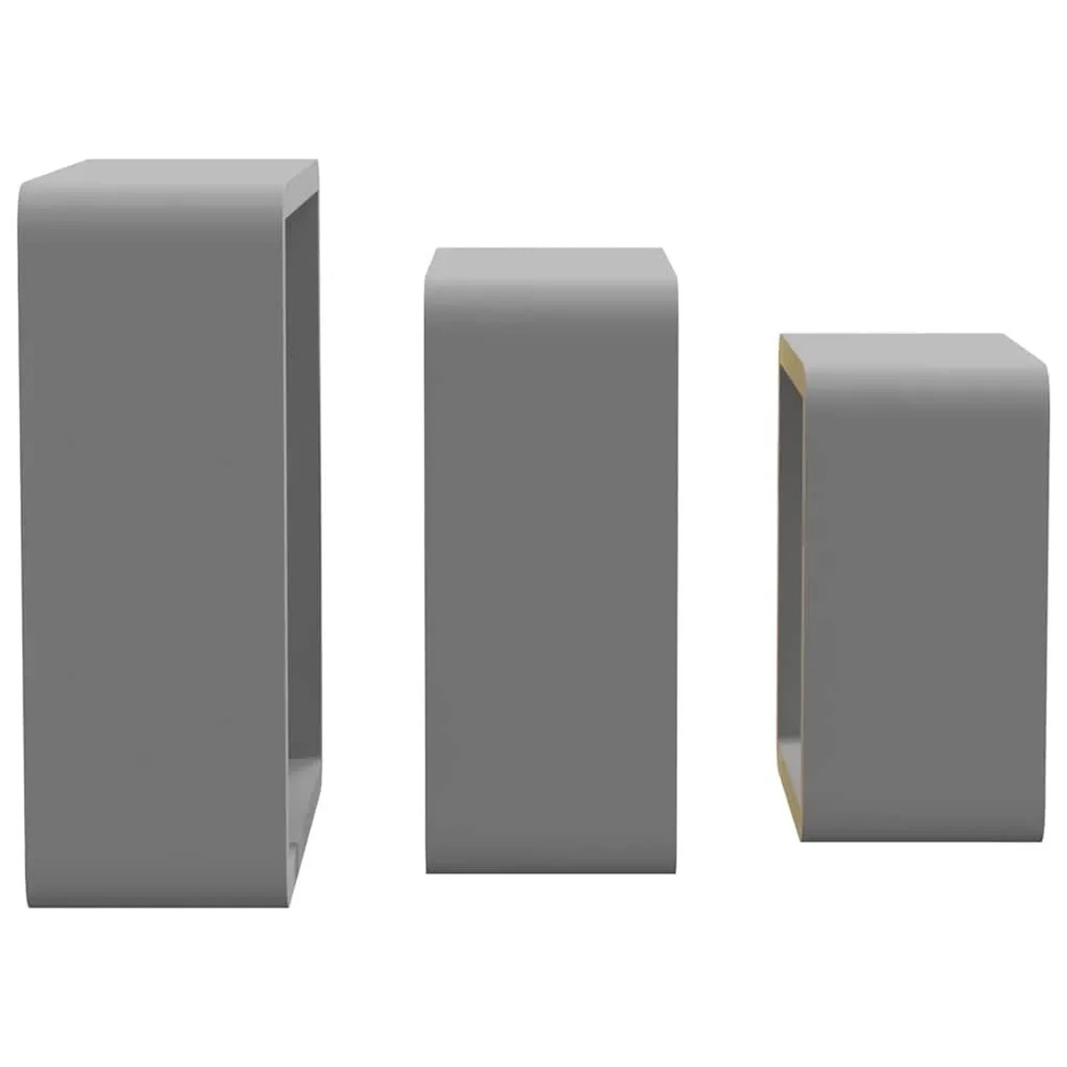 vidaXL Würfelregale 3 Stk Grau MDF 323954_6