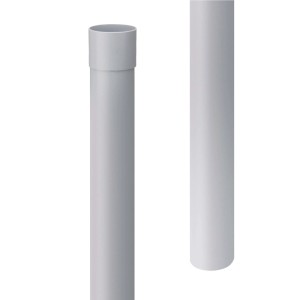 Inefa Fallrohr, 200cm, DN 85, Grau, aus PVC-U für die Ableitung von Regenwasser vom Dach.