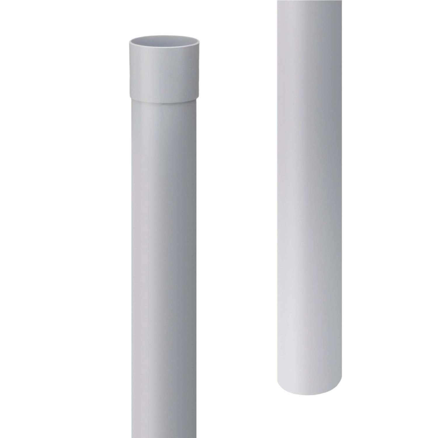 Inefa Fallrohr PVC 200cm DN 85 Grau Ableitung von Regenwasser