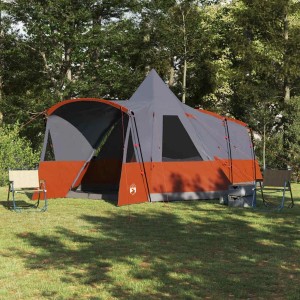 vidaXL Teepee Zelt mit Dach Grau und Orange 720 x 465 x 295 cm 42003998