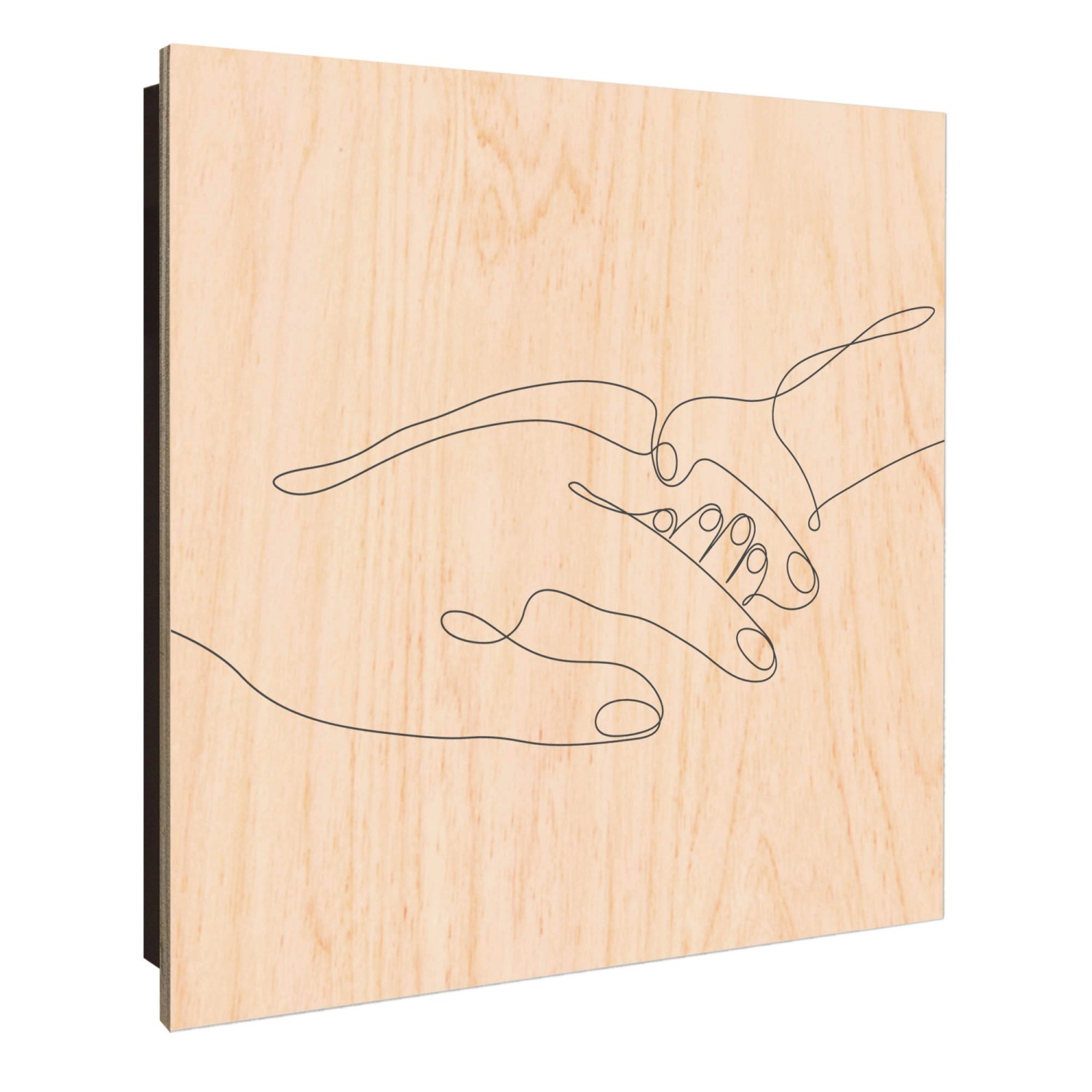 Banjado Schlüsselkasten Holz 30x30cm Schwarz Scharnier Rechts 50 Haken Desi günstig online kaufen