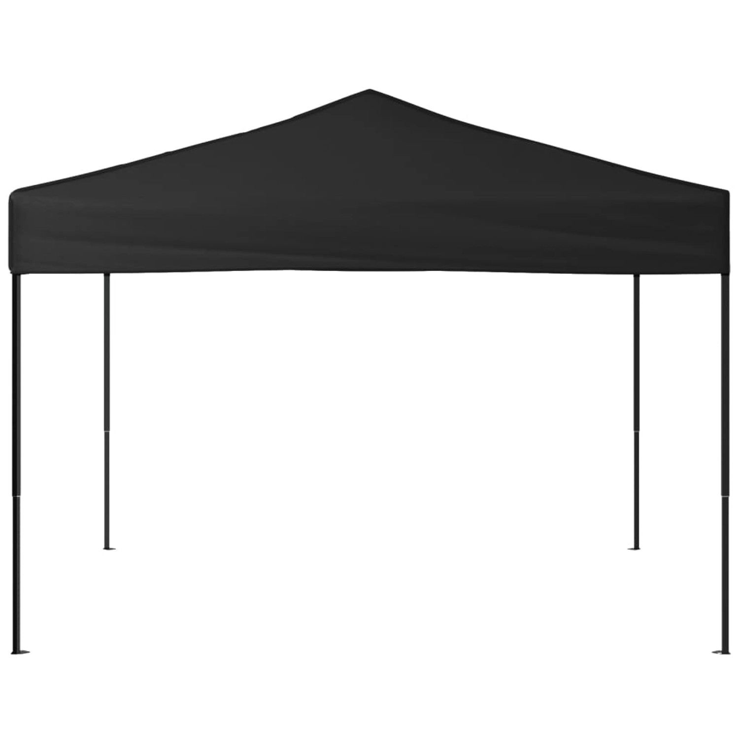 Schwarzes, faltbares 3x3 m Partyzelt von vidaXL für Garten & Feiern.