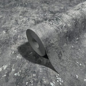 Marburg Vliestapete Struktur Modern Grau-Silber, Rolle. Dekorative Tapete mit Strukturmuster.