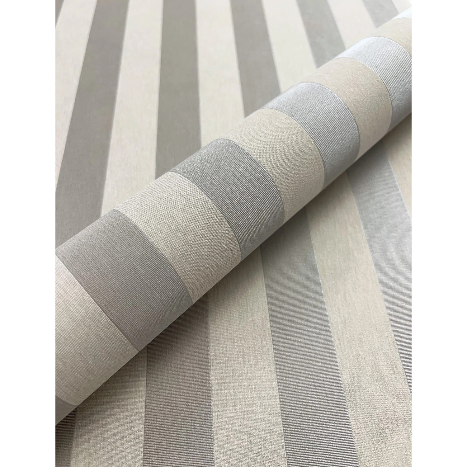 Newroom Vliestapete Nodin Taupe Streifen Modern FSC® günstig online kaufen