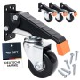 HMF 6750 Schwerlastrollen Absenkbar für Werkbank 4 Stück 65 mm bis 300 kg Schwarz