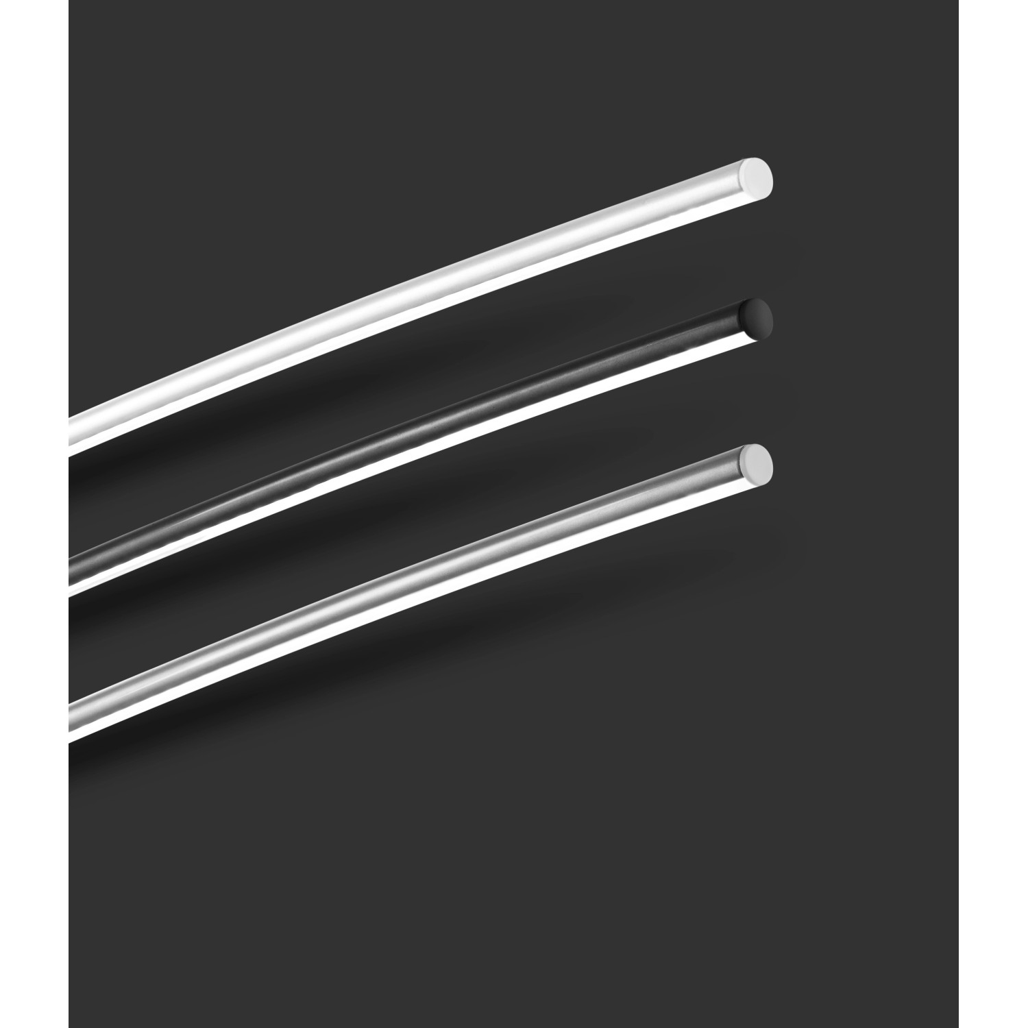 Trio LED Bogenleuchte Shanghai in Weiß, Schwarz und Silber. Moderne Stehlampe für Wohnzimmer.