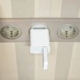 Shelly Heizkörperthermostat im 3er-Pack, weiß, mit Bluetooth, an Steckdose angeschlossen.