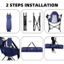CCLIFE Campingstuhl Klappstuhl Outdoor Faltbar 100Kg Blau_4