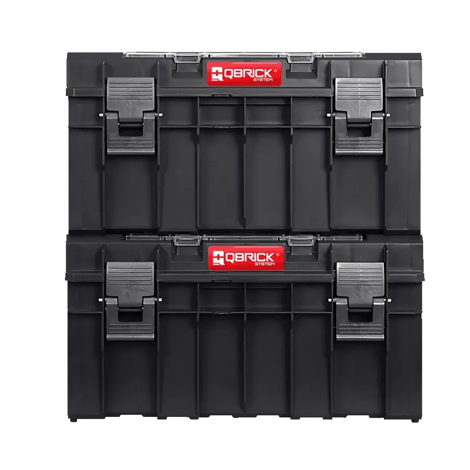 PROREGAL QBRICK Werkzeugkasten Pro, schwarz, 26x45x24cm, 14 Liter, mit Klemmverschlüssen.