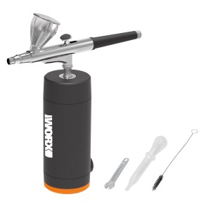 Worx MakerX Akku-Airbrush WX742.9 mit Zubehör. Farbsprühgerät für feine Detailarbeiten.