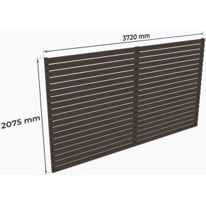 Holzbrüder Carport-Rückwand Ralf, Fichte graubraun, 207,5x372cm, Zubehör für Carports.