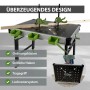 TRUTZHOLM Werkbank, höhenverstellbar und klappbar, mit Werkzeugkästen und Schnellspannern.