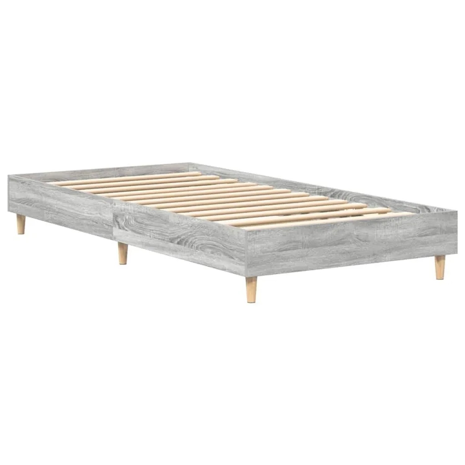 vidaXL Bettgestell Grau Sonoma 90 x 200 cm Holzwerkstoff 861053 günstig online kaufen