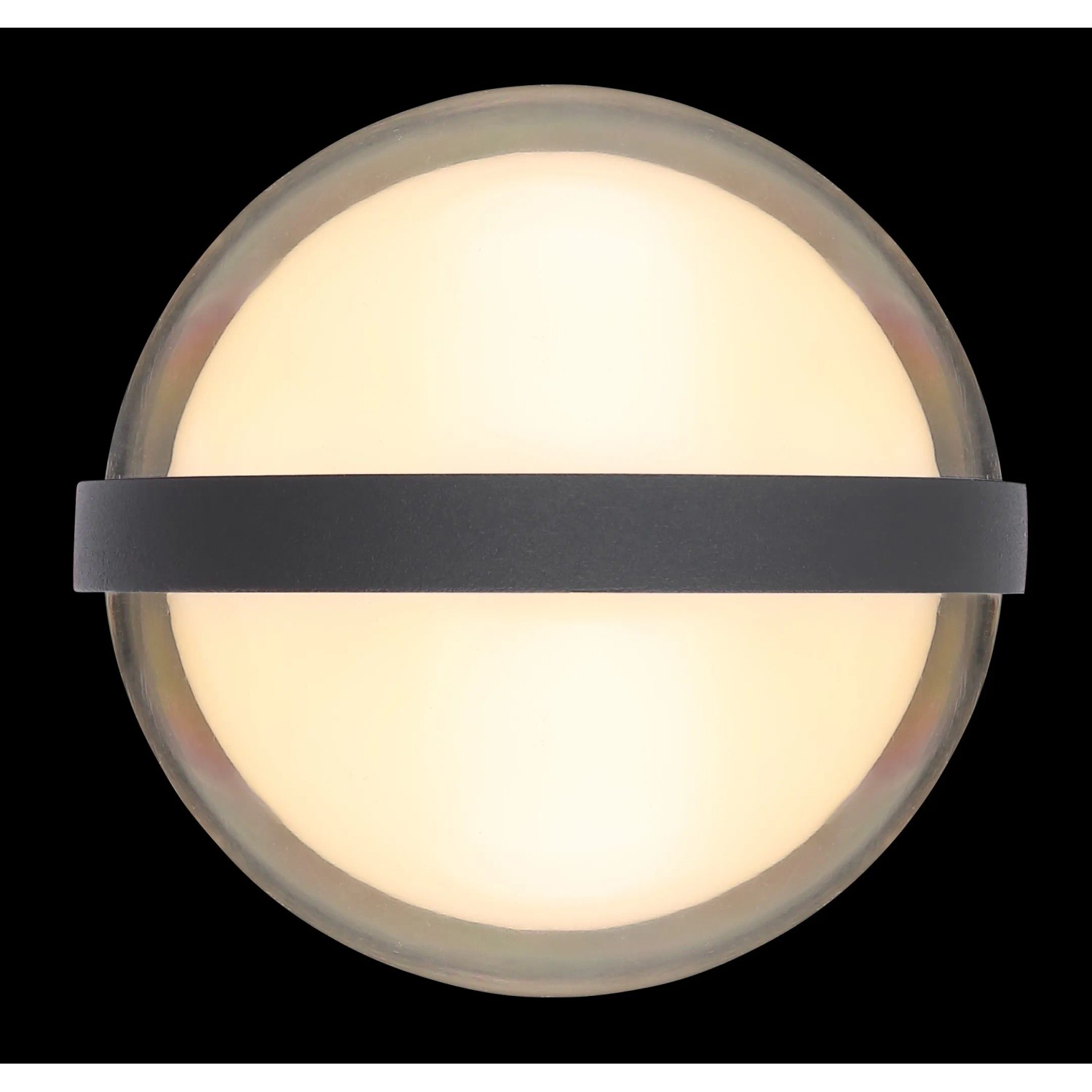 Runde Globo Außenleuchte Illi, Aluminium anthrazit, Ø 11cm, warmweißes Licht.