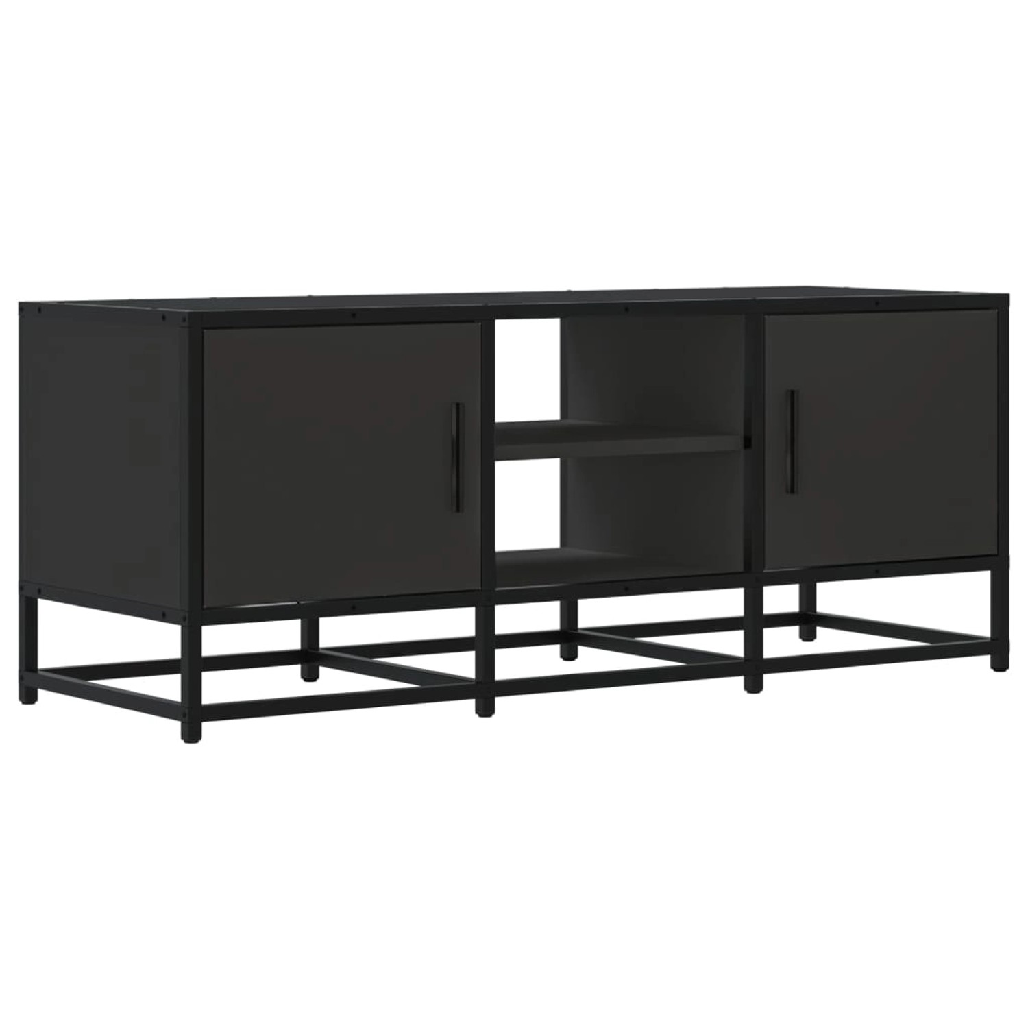 vidaXL TV-Schrank Schwarz 100x35x41 cm Holzwerkstoff und Metall 848834 günstig online kaufen