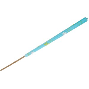 Zitronella Gartenfackel mit Blumendekor, sortiert im 3er-Set.