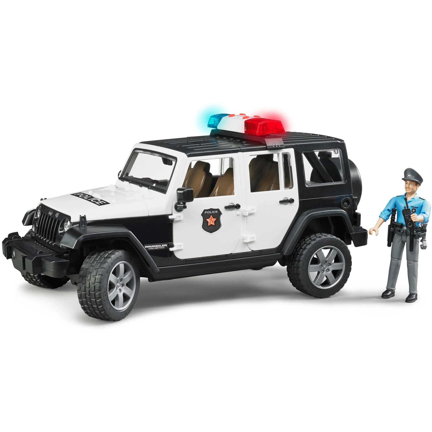 Bruder® Spielzeug-Polizei Polizei Jeep Wrangler RubiconUnlimited L+S-Polizist 02526