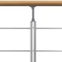 Dolle Geländerset mit Eichehandlauf, 150cm, für die Bodenmontage. Geländer aus Holz und Metall.