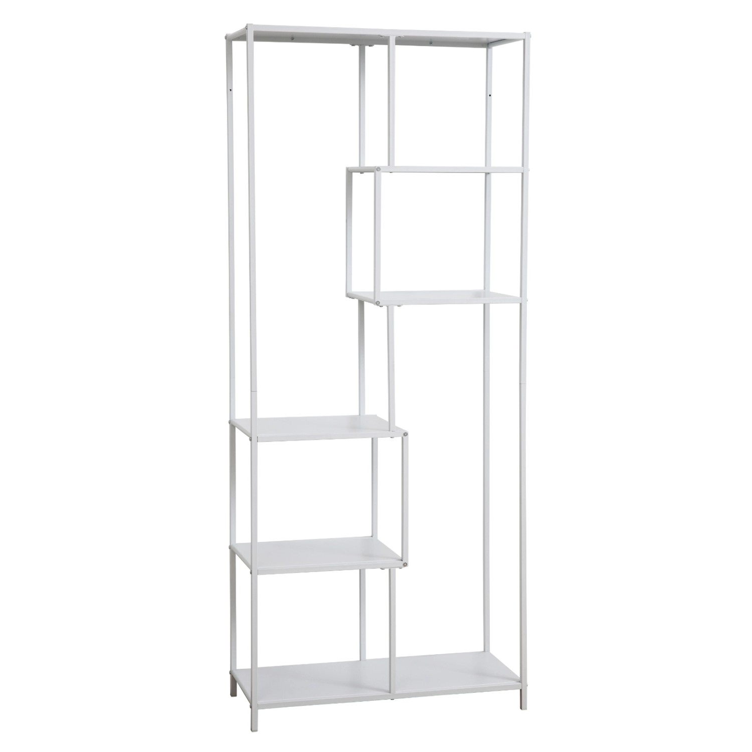 Svita Kela Metallregal 6 Ebenen Küchenregal Badregal Industrial Style Weiß günstig online kaufen