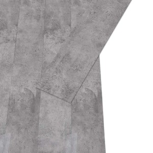 DELUKE Vinylboden PVC-Dielen Selbstklebend Wasserfest 2mm Stärke Rutschfest Laminat Vinyl Bodenbelag Laminatboden Zementbraun 5,02m²