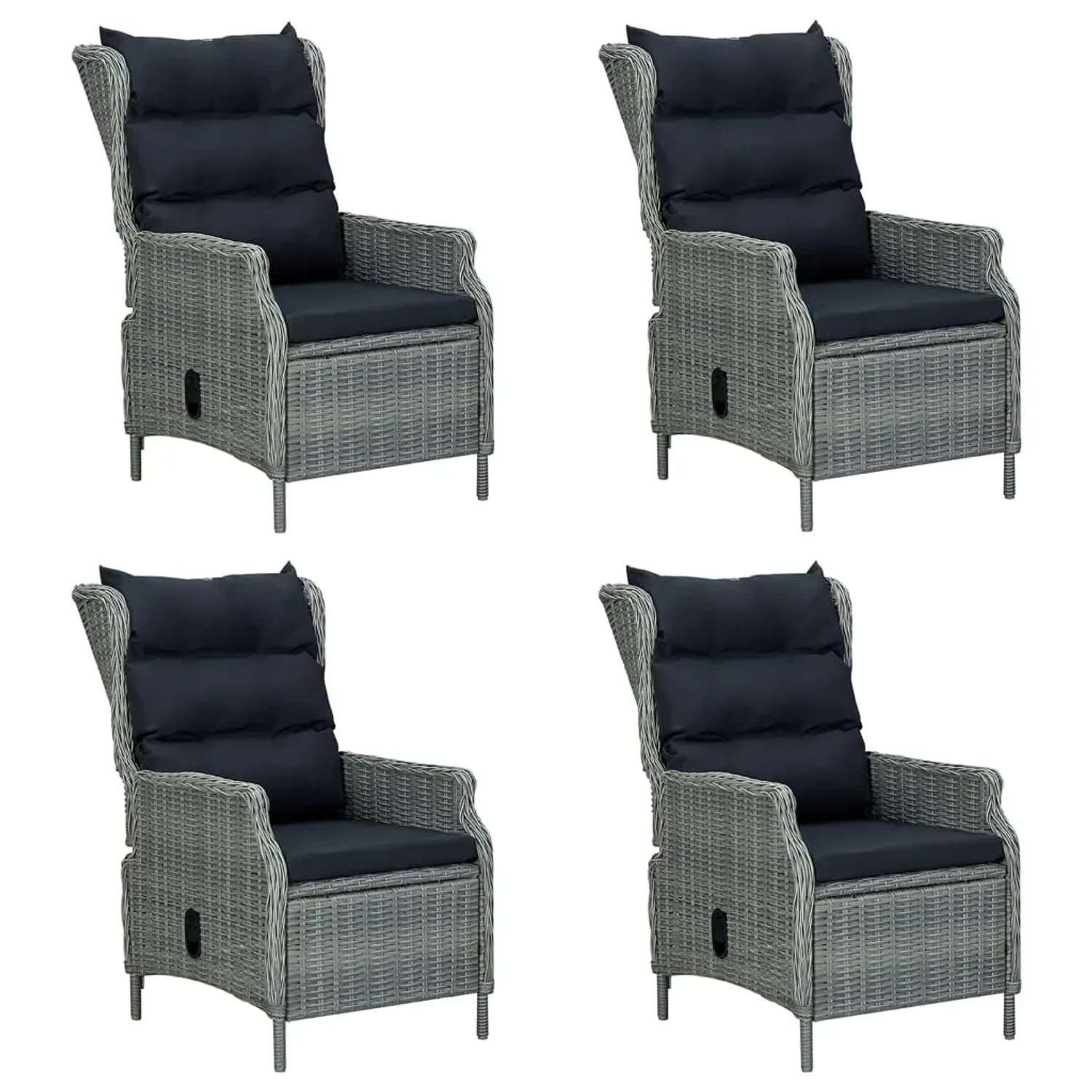vidaXL 5-Tlg Garten-Essgruppe Hellgrau 3068783