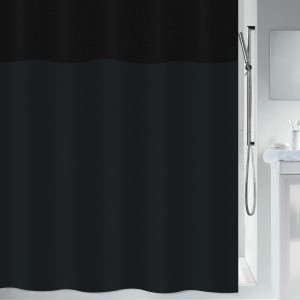 Spirella Duschvorhang Family Grey, 180x200 Cm – Wasserabweisend, Antibakteriell
