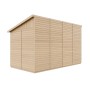 Timbela Gartenhaus M340A+M340G, 8 m², Holz natur, mit Seitenwand und Boden.