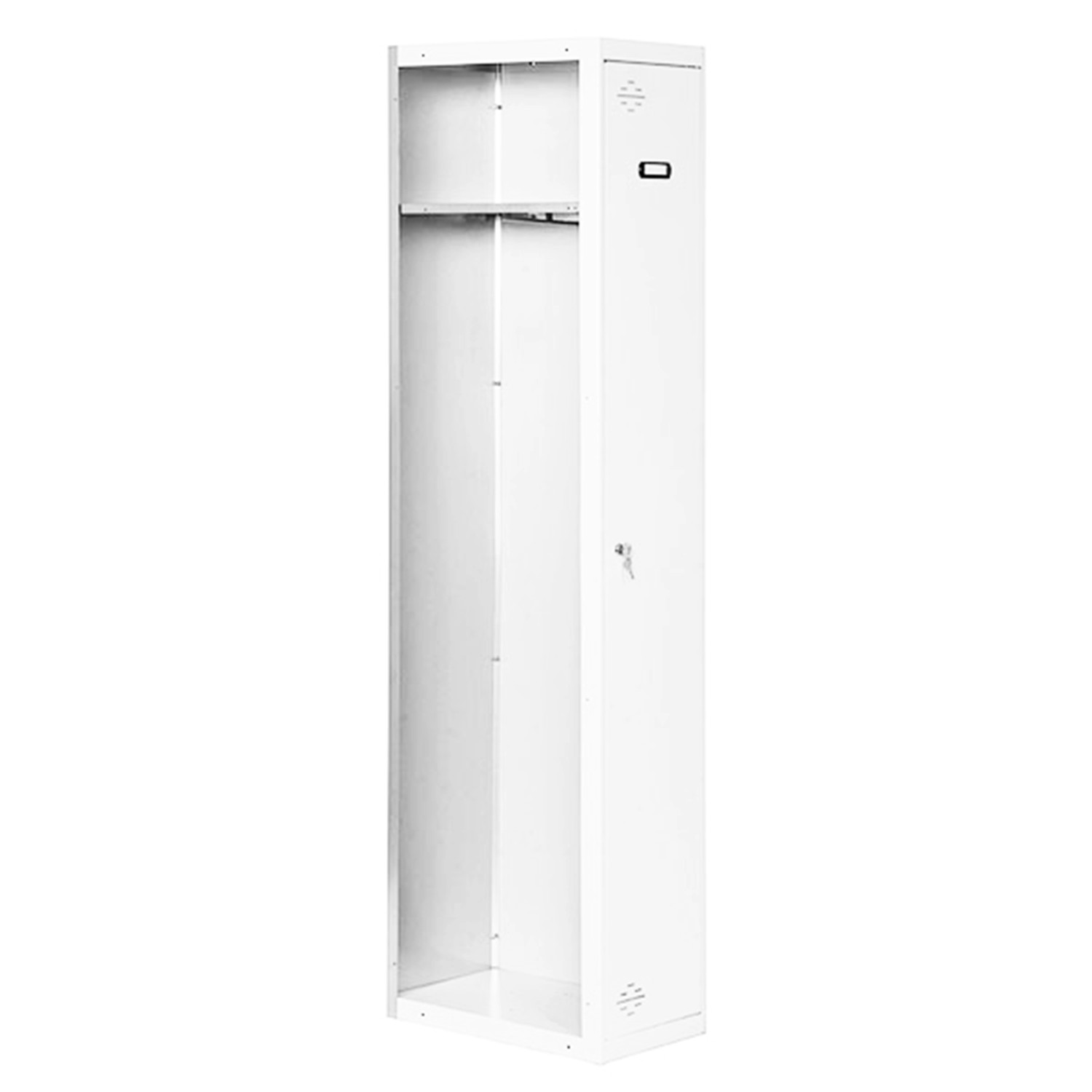 PROREGAL Spind AMEGO HxBxT 180 x 30 x 50 cm 1 Abteil Anbaumodul Weiß-Weiß S günstig online kaufen