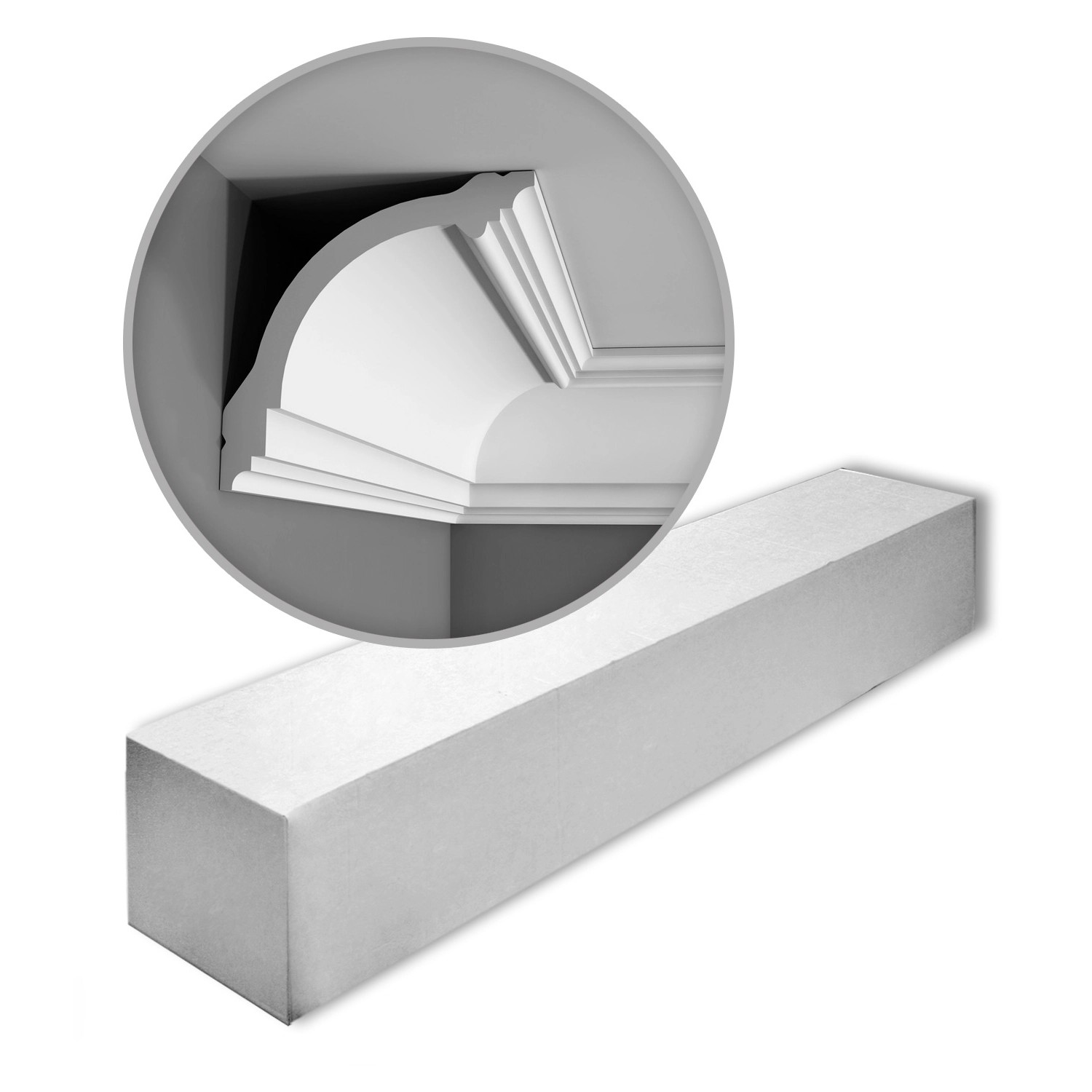 ORAC DECOR CB512N BASIXX Zierleisten 1 Karton Set 8 Stuckleisten 16 m Weiß