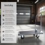 Tectake Plattformwagen Klappbarer Handgriff Mit Aufbewahrungsfach 2 Block und 2 Drehrollen 90 x 61 x 88 50 cm Schwarz_2
