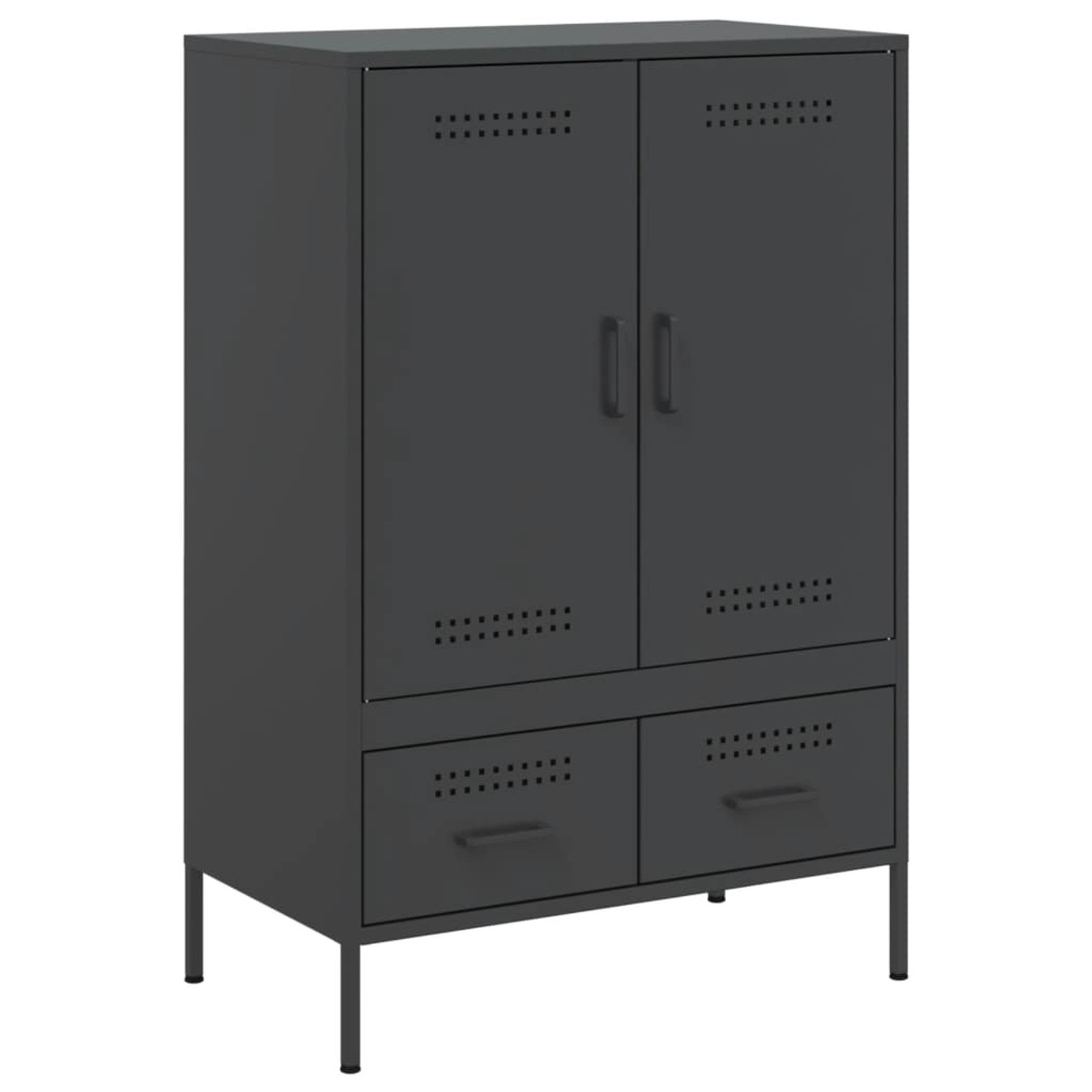 vidaXL Highboard Schwarz 68x39x101,5 cm Stahl 843108 günstig online kaufen